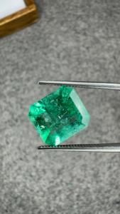 Émeraude naturelle colombienne de 4,23 carats, taille octogonale, facettée, pierre précieuse non montée pour bague, pendentif, collier, bijoux de luxe - Product Image 4