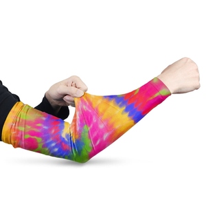 Manchons de cyclisme noirs en Spandex et Polyester, unisexe adulte, anti-UV, respirants, séchage rapide, anti-transpiration, couleur unie, en stock - Product Image 4