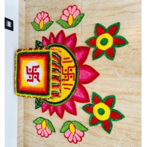 Magnifique tapis artisanal en plumes Jaipurios, 4 pieds, base lavable, fusion moderne et traditionnelle, décoration de sol, décoration intérieure - Product Image 2