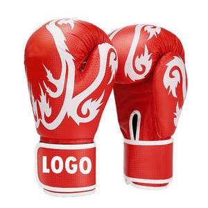 ถุงมือชกมวย MMA ระดับมืออาชีพ ขนาด 12 ออนซ์ 14 ออนซ์ ออกแบบเองได้ กันน้ำ หนังแท้ สายรัดข้อมือปรับได้ ระบายอากาศได้ดี - Product Image 1