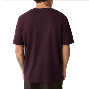 T-shirt en coton uni pour homme, manches courtes, col rond, coupe classique, couleur unie, vêtement décontracté, jersey tricoté, 100% coton - Product Image 2