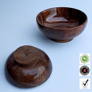 Tazón Multiusos de Madera Maciza de Sheesham para Desayuno, Aperitivos, Sopa, Ensalada, Frutos Secos - Product Image 3