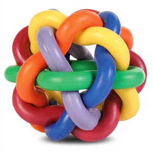 Jouet à mâcher pour chien en forme de boule nouée multicolore 10 cm Jouet pour animaux de compagnie - Product Image 2
