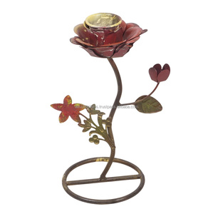 Hierro Navidad Vintage rústico casa de campo estilo respetuoso con el medio ambiente duradero portavelas Decoración de mesa suministros para fiestas - Product Image 5