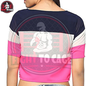 Color Block Short Sleeve Breathable Eco-Friendly Casual Summer Streetwear OEM ODM Service High Quality Women Crop <b>Top</b> Wholesale - Product Image 5