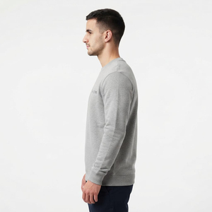 Sweat-shirt gris tendance pour homme, col rond, en coton épais, vierge, avec logo personnalisé, fabricant de sweats à capuche - Product Image 4