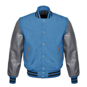 PLAYER'S POINT Veste polaire unisexe à fermeture éclair intégrale, col montant, bleu uni, manches longues, décontractée, pour le printemps, imperméable et coupe-vent - Product Image 1