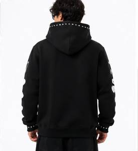 Sweat à capuche oversize pour homme, coupe classique, avec poche avant, en tissu polaire mélangé polyester/coton, anti-boulochage, respirant, style streetwear - Product Image 5