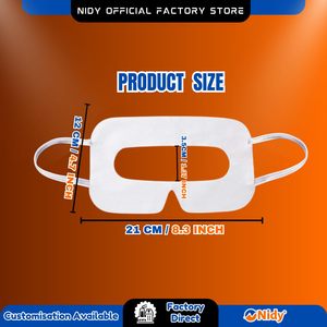 Masque facial jetable NIDY pour casque VR, hygiénique, en tissu non tissé SMS, imperméable, masque pour les yeux, casque VR respirant, absorbant la transpiration - Product Image 5