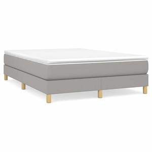 Base de Cama Tapizada en Gris Claro, 100% Poliéster, con Madera Contrachapada y Madera de Ingeniería, Camas Tapizadas Duraderas y Elegantes - Product Image 2