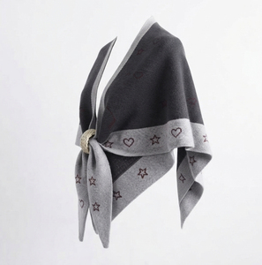 Artistic Knitted Wrap Scarf <b>Woman's</b> Winter Fall Tassel Cape Shawl <b>Poncho</b> Open Side Travel Neck Warmer - Product Image 2