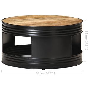 โต๊ะกาแฟสีดำและไม้ธรรมชาติ - Product Image 6