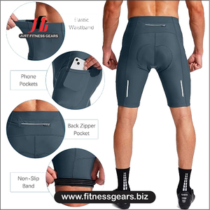 High Performance Eco-Friendly Breathable Spandex/Polyester <b>Cycling</b> <b>Shorts</b> Customizable Options Men-<b>Padded</b> Comfort Quick Dry - Product Image 4