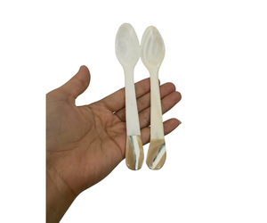 Cucharas de Concha Marina Hechas a Mano, Forma Ovalada, Concha Natural Pulida, Vajilla Duradera, Decoración para el Hogar, Artesanía - Product Image 1