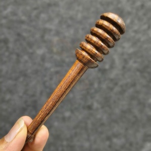 Natural Wooden Honey Dipper Sticks | Honey Drizzler Spoon, Kitchen <b>Tool</b> - Product Image 4