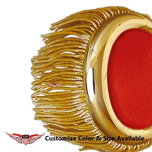 Epaulettes de Hombro Personalizables KEW, Bordadas en Metal Dorado con Flecos, Diseño Vintage de Lujo, Ecológicas - Product Image 3