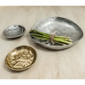 Bol de luxe à texture martelée, projet de décoration artisanal haut de gamme, fabriqué par Zahid Exports, bol décoratif, grand grossiste - Product Image 1