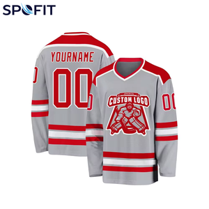 Jersey de Hockey sobre Hielo Sublimado Personalizado 2026, Nombre y Número del Equipo Personalizados, Ropa Deportiva de Poliéster Transpirable, de Secado Rápido y Duradera - Product Image 2
