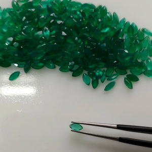 Ónix Verde Natural, Corte Marquesa de 5x2.5MM, Gemas Sueltas de la Mejor Calidad para Joyería, Red Mountain Gems R2GOMQCT525 - Product Image 4
