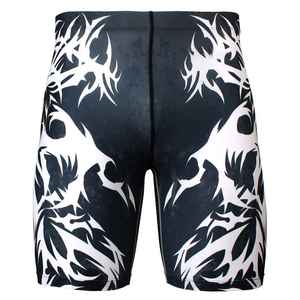 Custom Logo Front Solid Eco-Friendly Anti-Wrinkle Tight <b>Compression</b> Gym <b>Shorts</b> for Men Casual Canvas Low MOQ Ready to Ship - Product Image 5