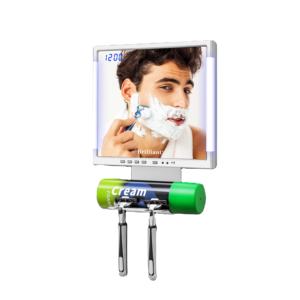 Espejo de Baño con Radio, Altavoz Inalámbrico y Luz LED con Reloj - Product Image 1