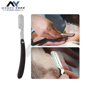 Barber Straight Razor Facial Hair Shaving Folding Beauty Shaver <b>Men</b> Women Blades for Smooth Precise Salon Style Shaves - Product Image 6