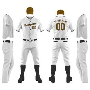 Custom <b>Men</b> Baseball Jersey Set Maroon <b>White</b> <b>Pants</b> Short Sleeve Embroidery Team Name Moisture Wicking Polyester Adult Size - Product Image 2