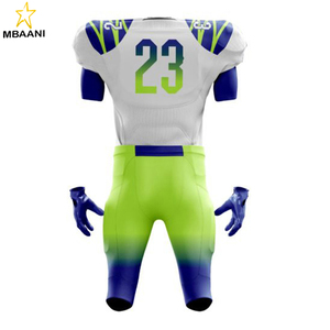 Uniformes de Fútbol Americano Personalizados, Conjunto de Jersey y Pantalones Sublimados, Cuello en V, Manga Corta, Ajustado, Absorbe la Humedad, Morado y Negro para Hombre - Product Image 6