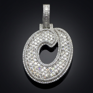 Collier Pendentif Ovale en Moissanite, Pendentif Statement Pavé Baguette, Bijoux de Luxe pour Hommes et Femmes, Cadeau de Mariage Hip Hop Élégant - Product Image 5