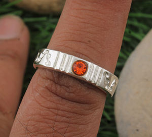 แหวนเงินแท้ 925 ประดับพลอยเทอร์ควอยซ์ธรรมชาติ สำหรับผู้หญิง ดีไซน์เรียบง่าย สไตล์มินิมอล เหมาะสำหรับเป็นแหวนแต่งงาน สามารถสวมซ้อนกันได้ ขายส่ง - Product Image 3