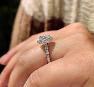 Anillo de Compromiso Avira Jewels con Diamante Cultivado en Laboratorio de 1 Quilate, Corte Cojín, Oro Sólido de 14k, Joyería Clásica para Mujer, Libre de Níquel - Product Image 6