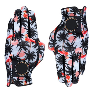 Guante de Golf para Mano Derecha, Diseño Floral Azul, Piel de Cabra, Transpirable, Antideslizante, Cierre de Tirón, Unisex, Deportivo, DARIB IMPEX - Product Image 1