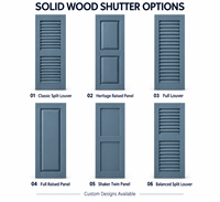 Volets extérieurs fixes en bois massif bleu-gris, sur mesure, panneaux en bois peints pour la décoration de cottages et de fermes