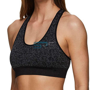 บราออกกำลังกายลายสก็อตคุณภาพสูงสำหรับผู้หญิงรุ่นใหม่ ระบายอากาศได้ดี มีโลโก้ด้านหน้า รองรับปานกลาง เหมาะสำหรับโยคะและฟิตเนส คอกลม - Product Image 2