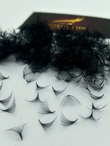 Extensiones de Pestañas Premade Fans 20D 0.03 Mega Volumen Hechas a Mano, Fans de Volumen Ruso VIETKINGLASH, Pelo Sintético Natural Largo - Product Image 4