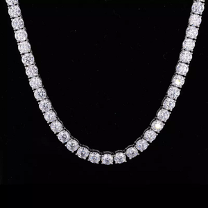 สร้อยคอเงินแท้ 925 แบบ Cuban Link ประดับเพชร Moissanite คุณภาพ VVS รับผลิตตามสั่ง ขายส่ง พร้อมใบรับรอง GRA ผ่านการทดสอบเพชร สไตล์ฮิปฮอป - Product Image 5