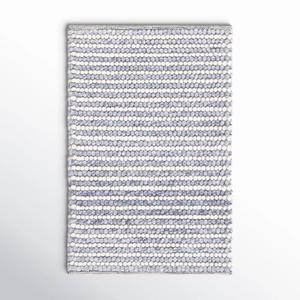 Alfombra de lana de pelo alto, suave y acogedora, con rayas, estilo moderno para dormitorio y sala de estar, alfombras tejidas antideslizantes para decoración del hogar. - Product Image 5