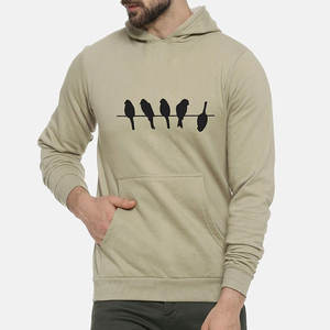 High Quality Customized Men's Regular Fit Cotton Hoodie <b>Thick</b> <b>Fleece</b> Lined Drop Shoulder Plain Print Custom Pull Hoodie Knitted - Product Image 6