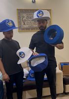 Gorra de Gran Tamaño Unisex Noggin Boss con Logotipo Personalizado Bordado, Gorra Ajustada Gigante Roja con Espuma de Alta Calidad