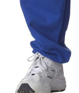 Men's Blue Cotton Sweatpants <b>Elastic</b> <b>Waist</b> Casual Joggers Side Pockets Breathable Lightweight Woven Eco-Friendly Autumn Wear - Product Image 3