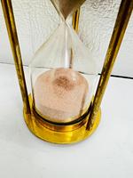 Reloj de arena 3D de latón macizo de 8'' |   Cruz de Ángel Decorativa Vintage, Pieza de Mesa de Estilo Moderno para Graduación, Fiesta de Cumpleaños