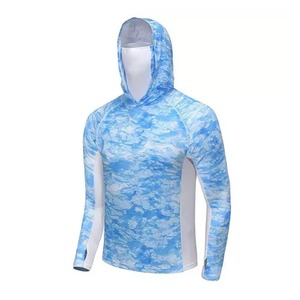 Sudadera con Capucha de Pesca con Logotipo Personalizado, Sudadera de Pesca de Secado Rápido, Camisas de Pesca de Manga Larga para Hombre, Protección UV UPF 35, Spandex/Poliéster - Product Image 5