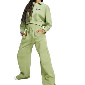 Confortable entraînement décontracté poids léger femmes survêtement pour couleur personnalisée plaine ensemble de survêtement de course - Product Image 1