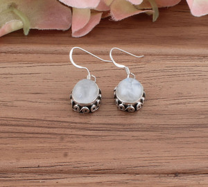 Natural Rainbow Moonstone Drop <b>Earrings</b> 925 Sterling <b>Silver</b> Women's Luxury Jewelry for <b>Wedding</b> Party Anniversary Gift - Product Image 2