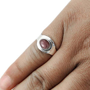 Bijoux en argent sterling 925 avec pierre précieuse grenat naturel, faits à la main, design unisexe, style bohème, estampillé argent sterling 925 - Product Image 2