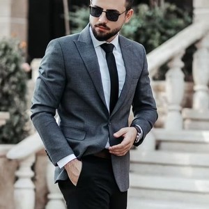 Trajes de Negocios Personalizados para Hombre, Blazer de Exportación Antiarrugas, Transpirable, Corte Entallado, Tallas Grandes, Chaqueta de Traje Estructurada Antipilling, Venta al Por Mayor - Product Image 5