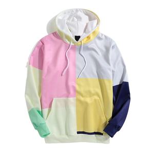 Sweat à capuche pour hommes, impression par Sublimation complète, bloc de couleurs en polaire 100% Polyester, Logo de marque personnalisé, Streetwear d'hiver - Product Image 1