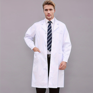 Nuevo Bata de Médico para Estudiantes de Medicina, Bata de Laboratorio Blanca Antiarrugas, Bata Blanca de Manga Larga y Corta - Product Image 2
