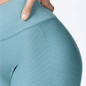 High Waisted Women Yoga <b>Leggings</b> Solid Customizable Breathable Quick Dry High Performance Sports Pants Comfortable Elastic Waist - Product Image 6
