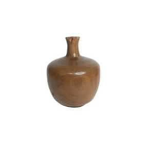 Mini vase en bois massif naturel non fini, petit pot de fleurs en bois tourné à faire soi-même, artisanat, centre de table, récipient floral - Product Image 6